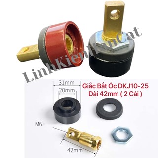 Giắc nối bắt ốc dkj10-25 dài 42mm