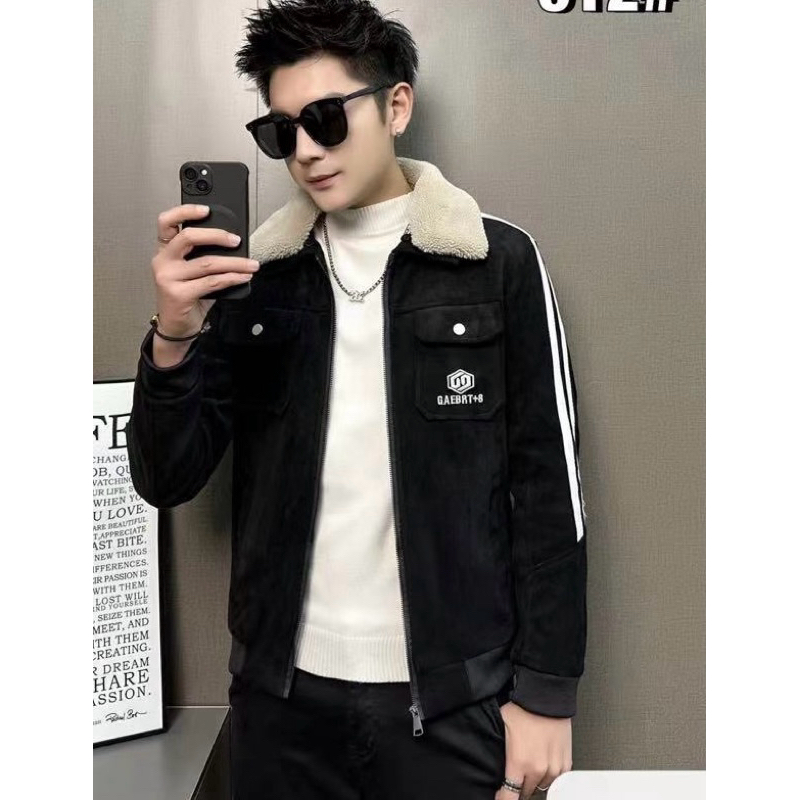 Áo Khoác da Lộn NYC Cổ Lông,Lót Lông Siêu Ấm Mẫu Mới Nhất