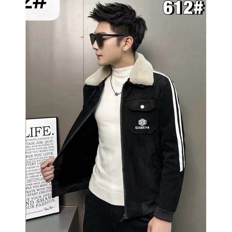 Áo Khoác da Lộn NYC Cổ Lông,Lót Lông Siêu Ấm Mẫu Mới Nhất