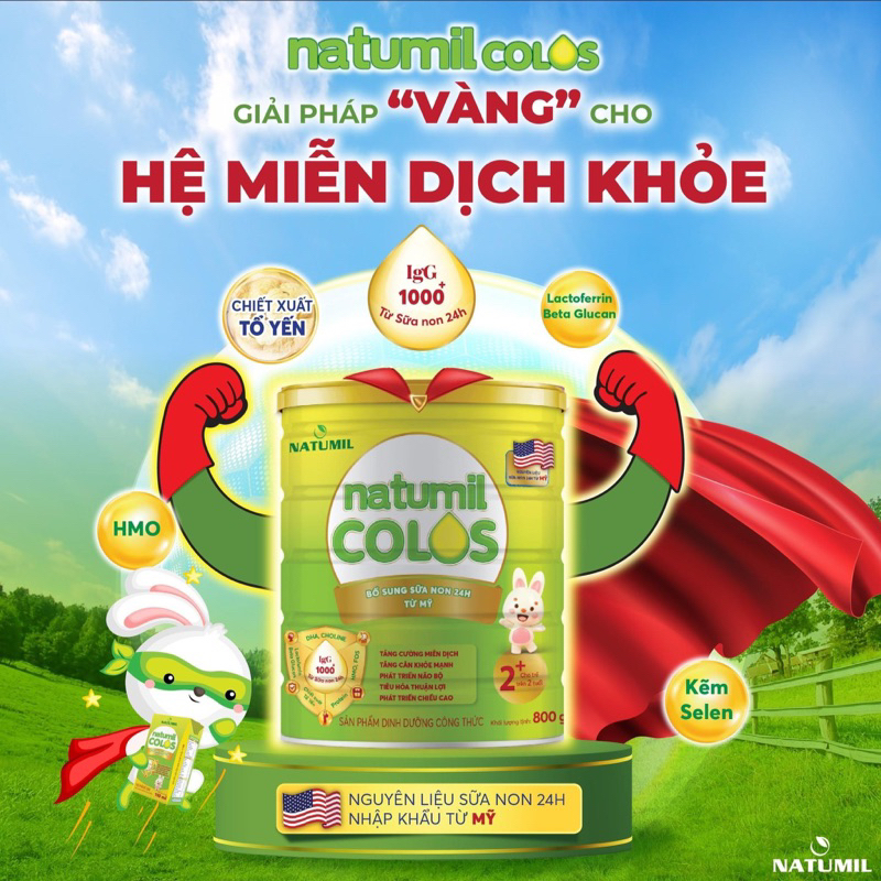 Sữa Natumil Colos 0+ tăng cường miễn dịch, tăng cân khỏe mạnh - 800g Chưa Có Đánh Giá 0 Đã Bán
