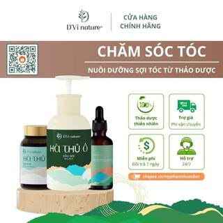 Combo chăm sóc tóc D'Vi nature nuôi dưỡng sợi tóc từ sâu bên trong, hỗ trợ đen tóc, mọc tóc từ thảo dược DVi nature