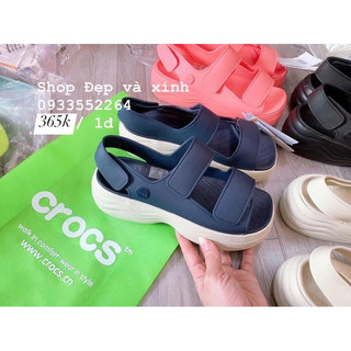 xăng đan nữ crocs Skyline bone xuất xịn