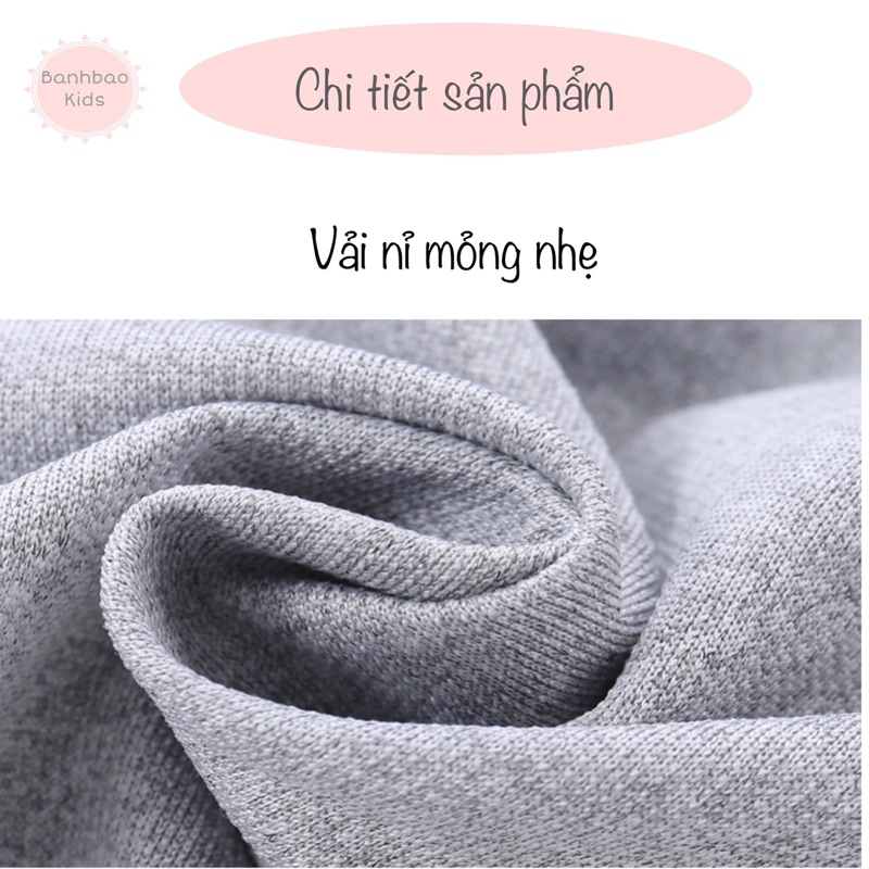 Quần dài thu đông size đại cho bé trai bé gái vải nỉ co giãn mềm mại ấm áp