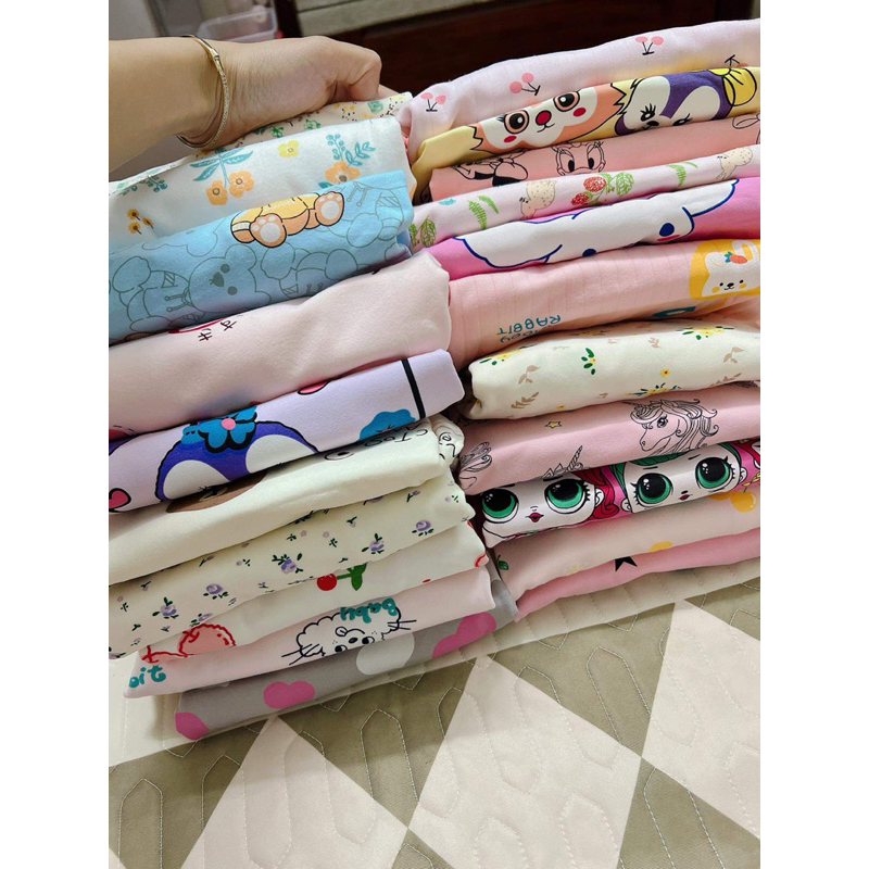Bộ dài tay QiQi cotton xuất Hàn cho bé size nhỡ đại
