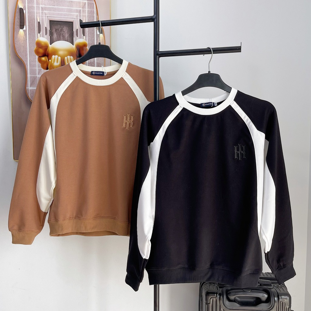 Áo sweater, áo nỉ dài tay thu đông form rộng thêu gấu xanh bear, chất vải nỉ da cá giữ ấm tốt, thời trang đôi nam nữ
