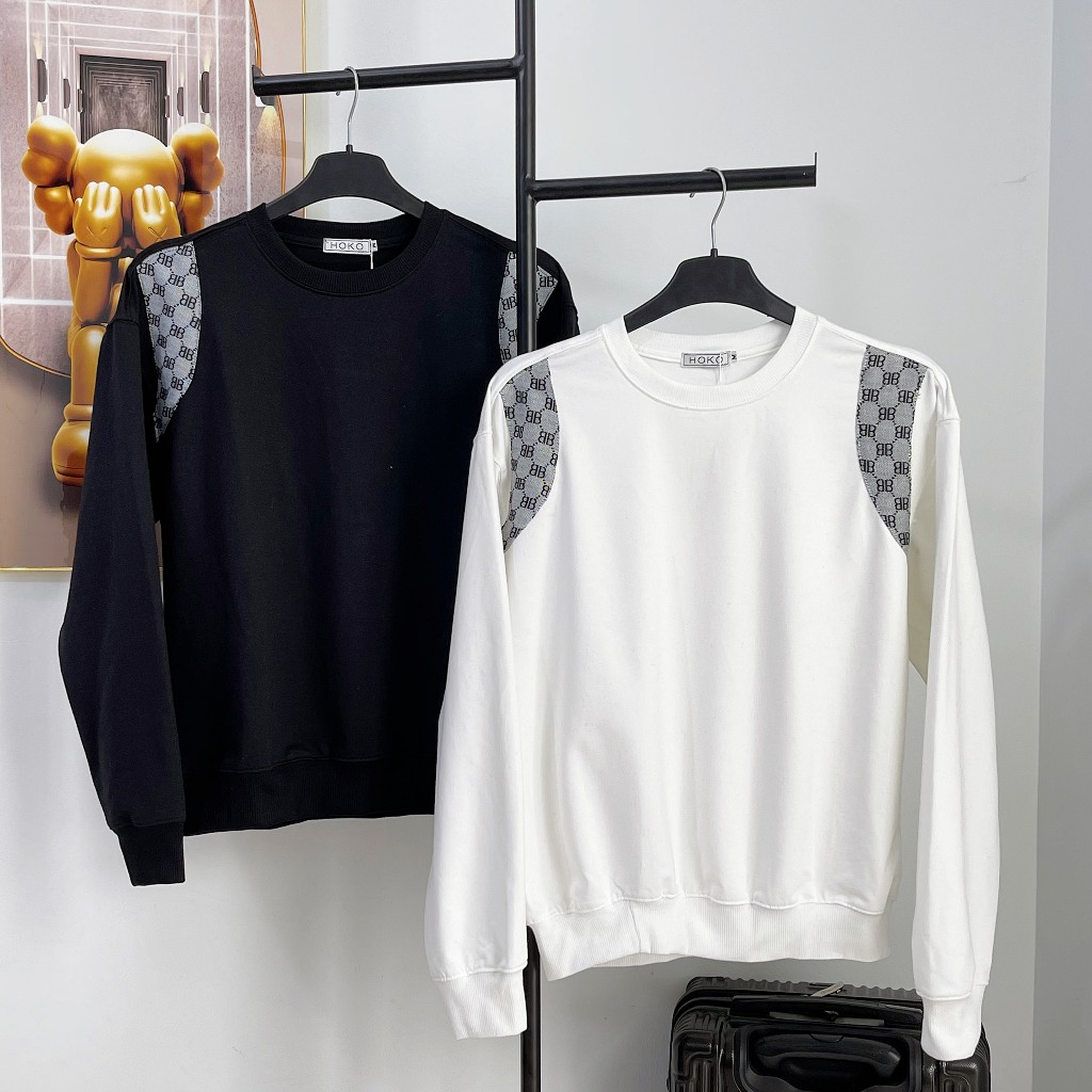 Áo sweater, áo nỉ dài tay thu đông form rộng thêu gấu xanh bear, chất vải nỉ da cá giữ ấm tốt, thời trang đôi nam nữ