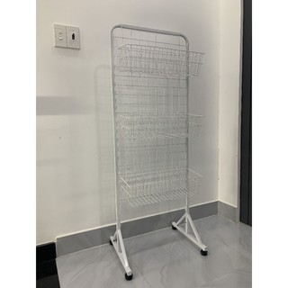 Kệ khung lưới gắn rổ (Ngang 50cm x Cao 1m2)