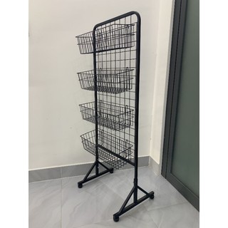 Kệ khung lưới gắn rổ (Ngang 50cm x Cao 1m2)