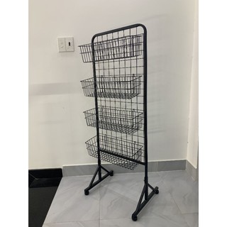 Kệ khung lưới gắn rổ (Ngang 50cm x Cao 1m2)