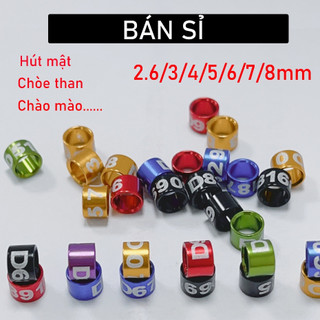  100pcs Vòng đeo chân chim 2.6-8mm vòng hút mật yến hót chào mào yến phụng green check chích chòe 
