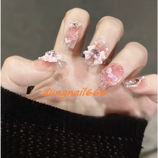 mã charm nơ trang trí móng hình dán móng mới