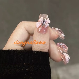 mã charm nơ trang trí móng hình dán móng mới