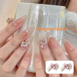 mã charm nơ trang trí móng hình dán móng mới