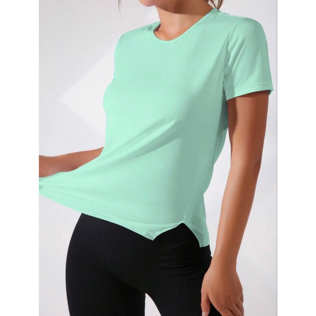 Áo thun thể thao nữ chất poly lạnh phối lưng cao cấp