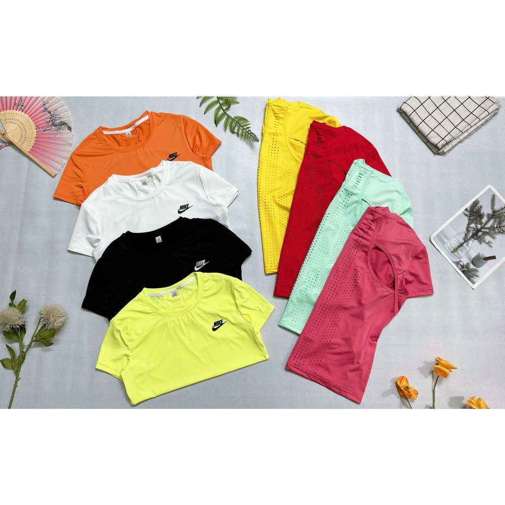 Áo thun thể thao nữ chất poly lạnh phối lưng cao cấp
