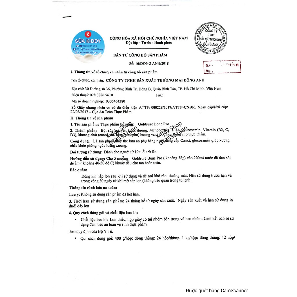 Sữa xương khớp GOLDSURE BONE PRO 900g dành cho người đau nhức xương khớp, thoái hóa khớp