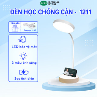 Đèn Học Chống Cận Để Bàn Sushi 3 Màu Ánh Sáng Tuỳ Chỉnh Kèm Dây Sạc