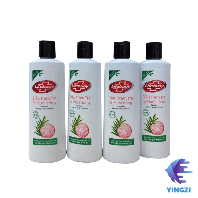 Sữa tắm sạch khuẩn Lifebouy dầu tràm trà & muối hồng 200g
