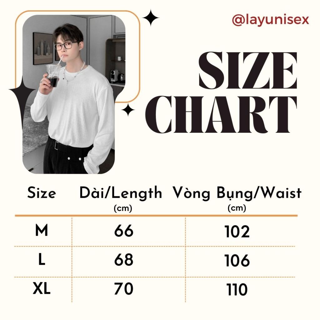 Áo thun nam cổ tròn tay dài tăm gân dọc AUT thu đông