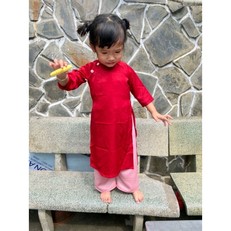 Set áo dài cách tân cho bé tặng mấn đủ size