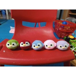 móc khoá chim cánh cụt len móc