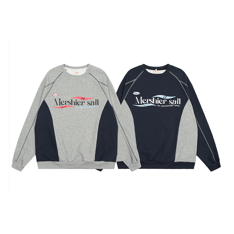 Áo Nỉ Sweater Nam Nữ Mershier Sail Unisex Retro Hàn Quốc Kiểu Phối Sườn 𝐅𝐫𝐞𝐝𝐨 𝐌𝐞𝐧𝐰𝐞𝐚𝐫
