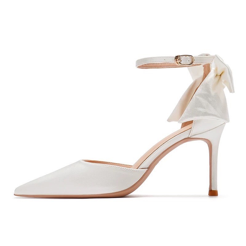 GIÀY CAO GÓT MÃ CGC93 CAO 8P CÓ 2 MÀU ĐEN DA LỘN, KEM DA TRƠN THỜI TRANG 2023