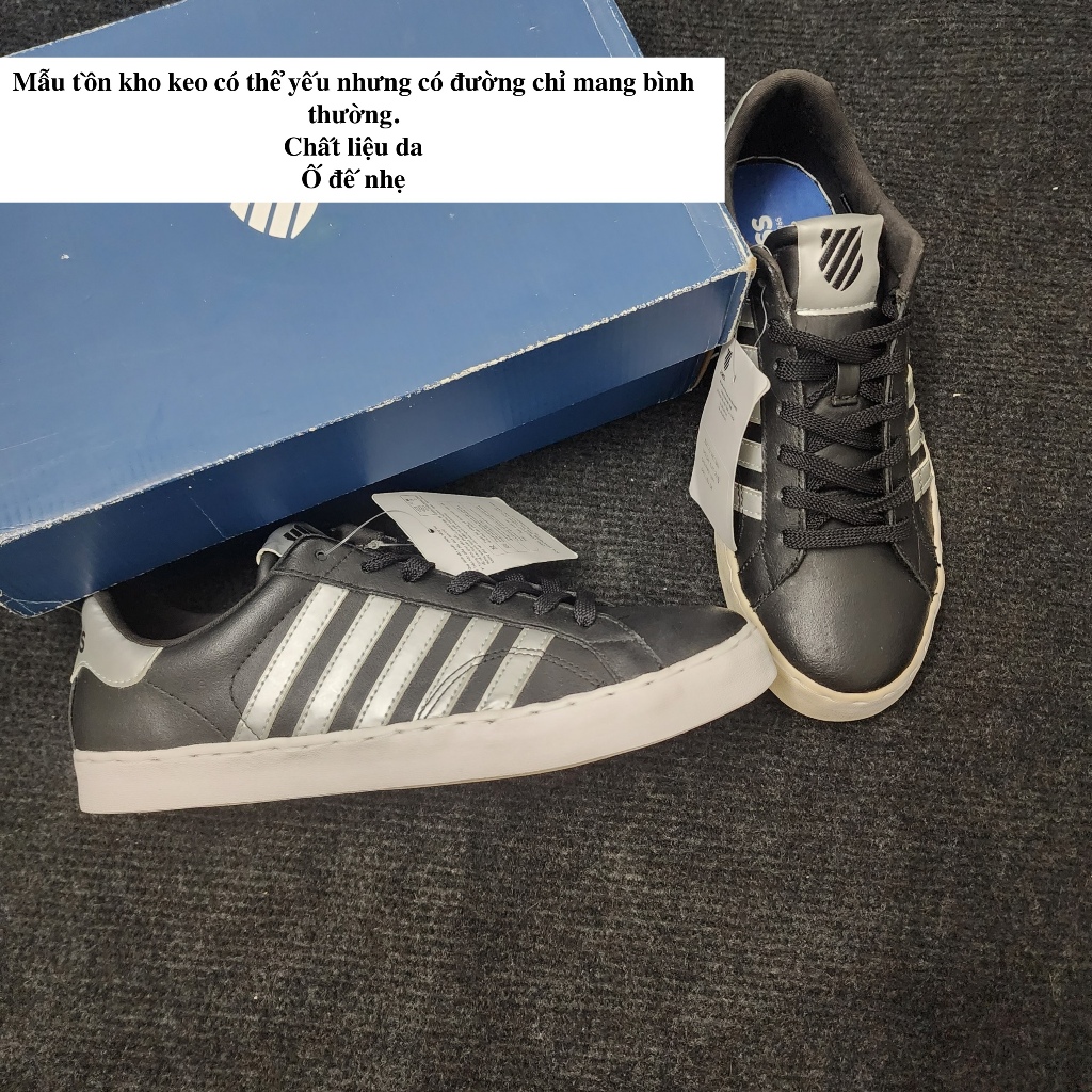 Giày nam hiệu KSwiss đỏ đen da thuộc cao cấp đủ loại