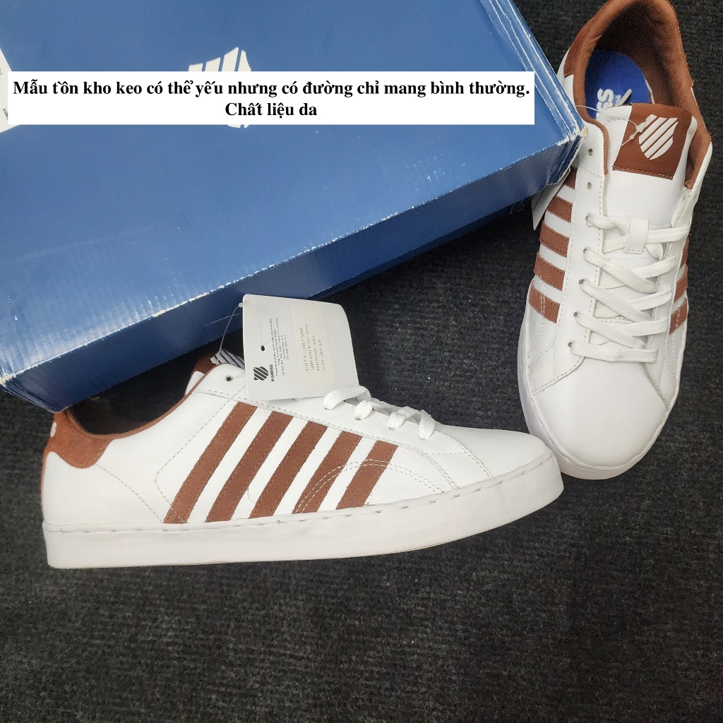 Giày nam hiệu KSwiss đỏ đen da thuộc cao cấp đủ loại