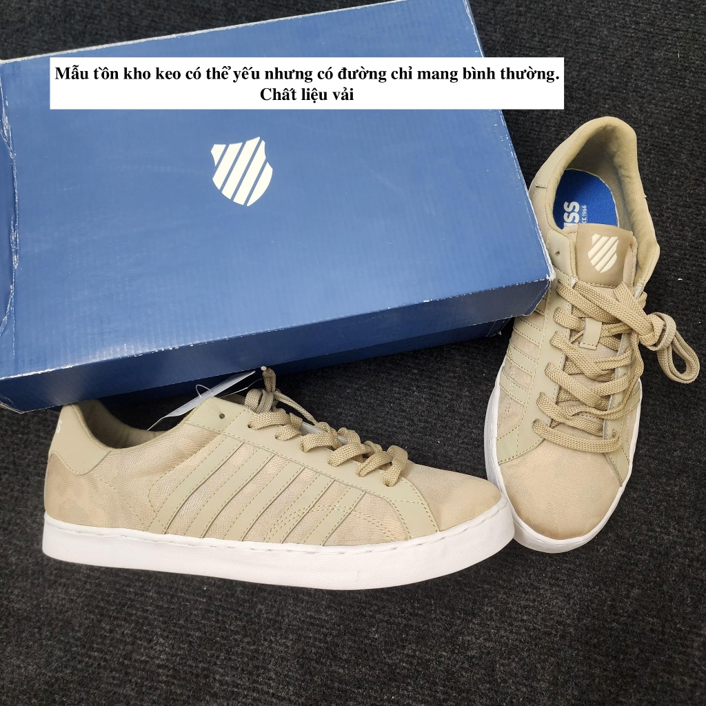 Giày nam hiệu KSwiss đỏ đen da thuộc cao cấp đủ loại