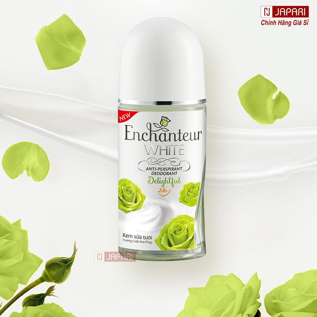 Lăn Khử Mùi Nước Hoa Nữ Enchanteur 25ml/50ml CHÍNH HÃNG - Lăn Nách Enchanteur Dạng Sữa Giảm Thâm, Dưỡng Trắng Japari
