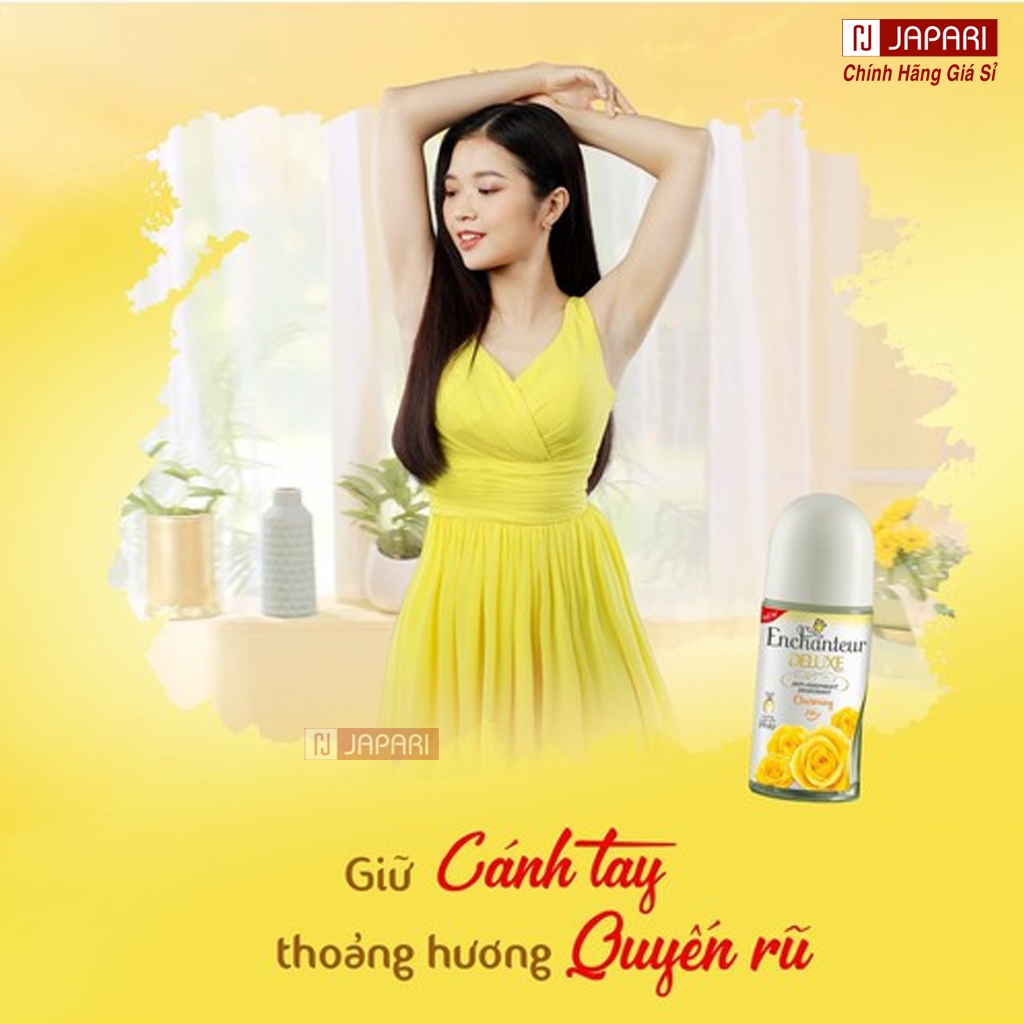 Lăn Khử Mùi Nước Hoa Nữ Enchanteur 25ml/50ml CHÍNH HÃNG - Lăn Nách Enchanteur Dạng Sữa Giảm Thâm, Dưỡng Trắng Japari