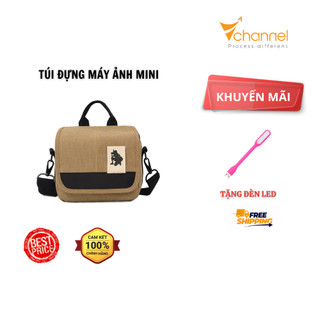 Túi máy ảnh mini vải bố cho máy ảnh microless, máy ảnh du lịch loại nhỏ, hoặc máy canon nikon nhỏ
