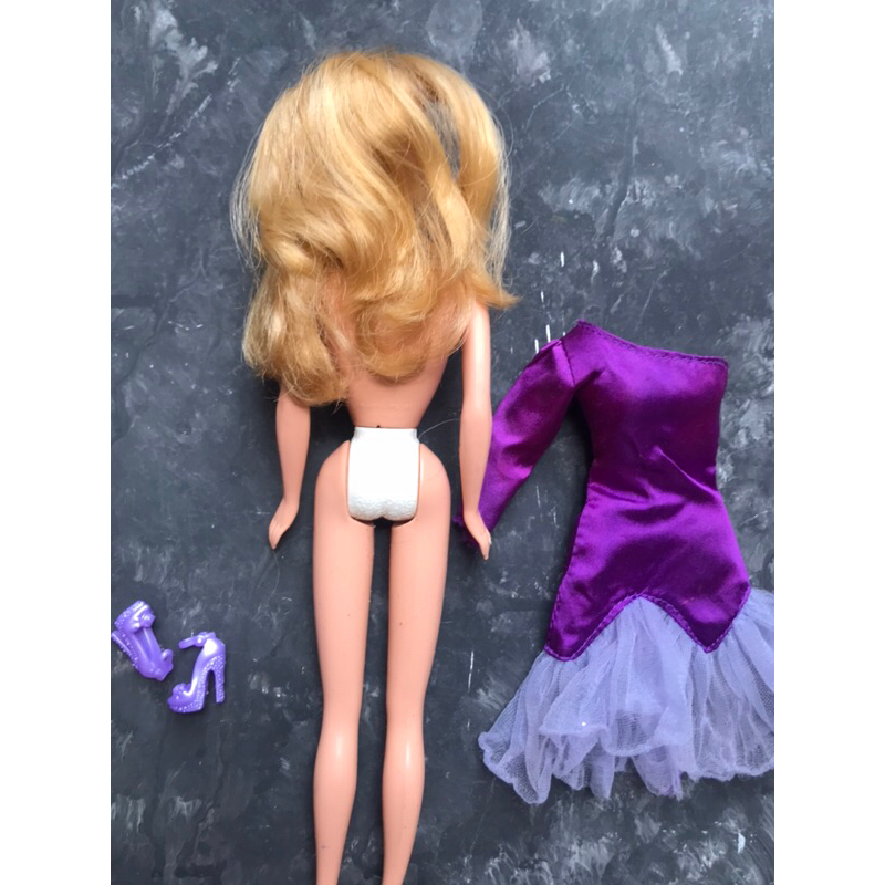 Búp bê barbie vintage đầm tím