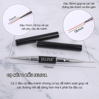 Cọ vẽ nail 2 đầu JELIVA Nghi Thảo