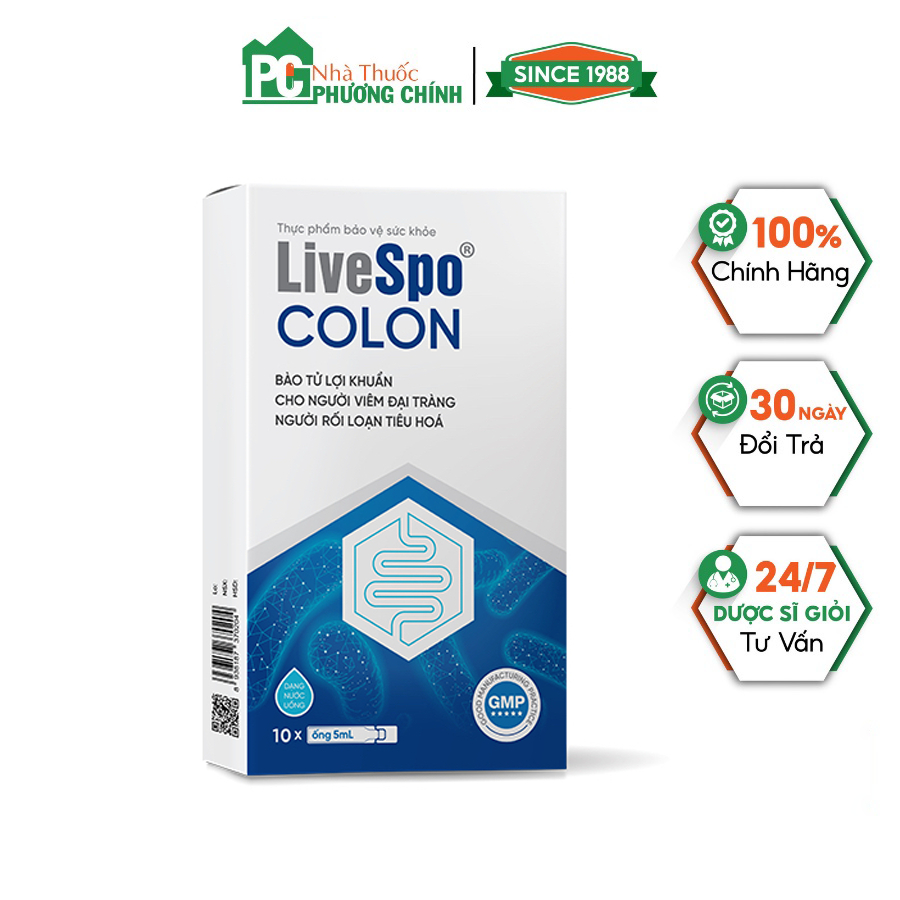 Bào Tử Lợi Khuẩn LiveSpo Colon Hỗ Trợ Giảm Viêm Đại Tràng, Tiêu Chảy, Táo Bón Hộp 10 Ống