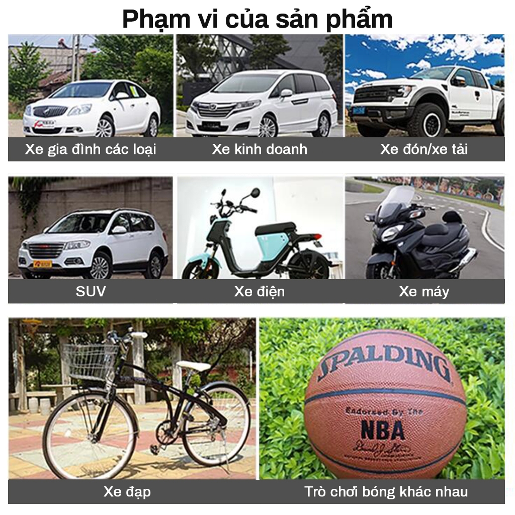 VIETVAN Bơm đạp chân mini dành cho mọi loại xe có đồng hồ hiển thị số kg hơi - bơm ô tô- XE MÁY, Phao, Bóng