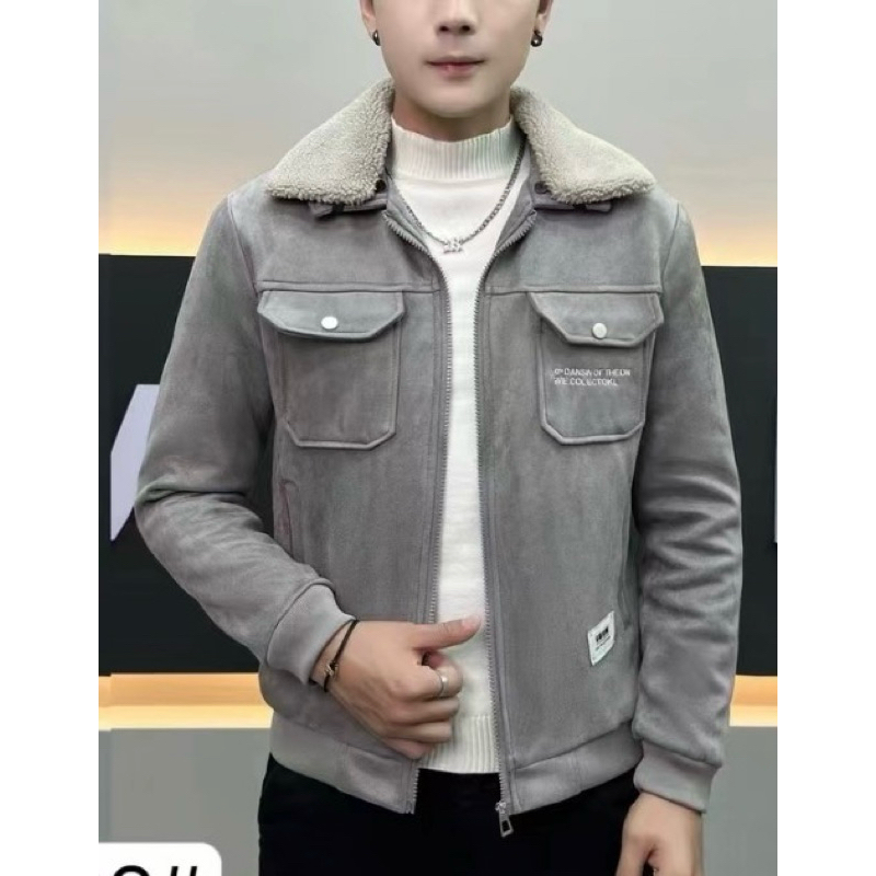 Áo Khoác Da Lộn Lót Lông,Cổ  Lông  Siêu ấm, Mẫu Mới Nhất 2024