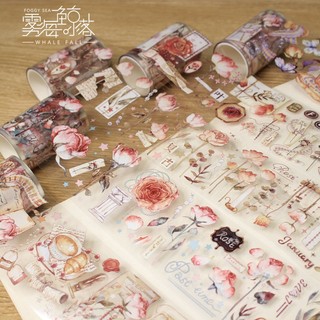 Băng washi chủ đề hoa hồng vintage
