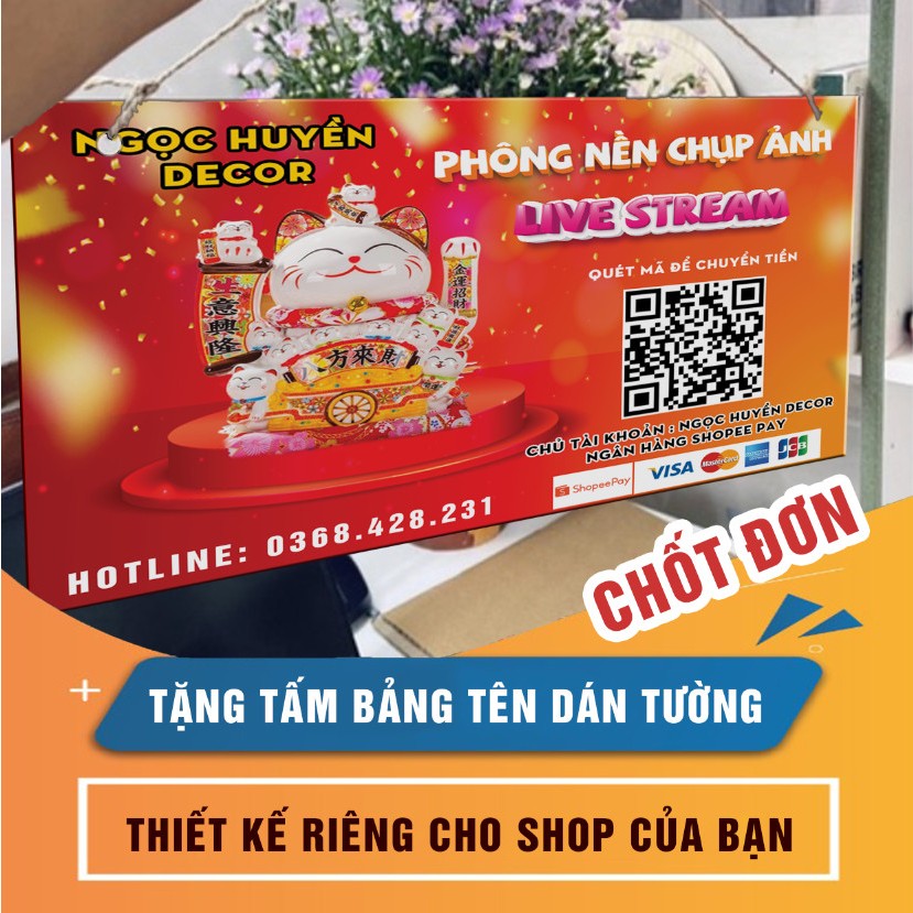 Phông Nền Chụp Ảnh Và Livestream Sản Phẩm 5D In Vải Lụa Cao Cấp Trang Trí Phòng Live Sang Chảnh Giá Rẻ