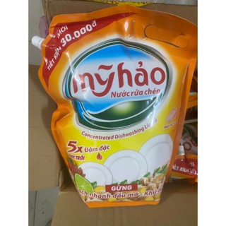 Túi nước rửa chén Mỹ Hảo đậm đặc 5x (3,6kg) tinh dầu gừng