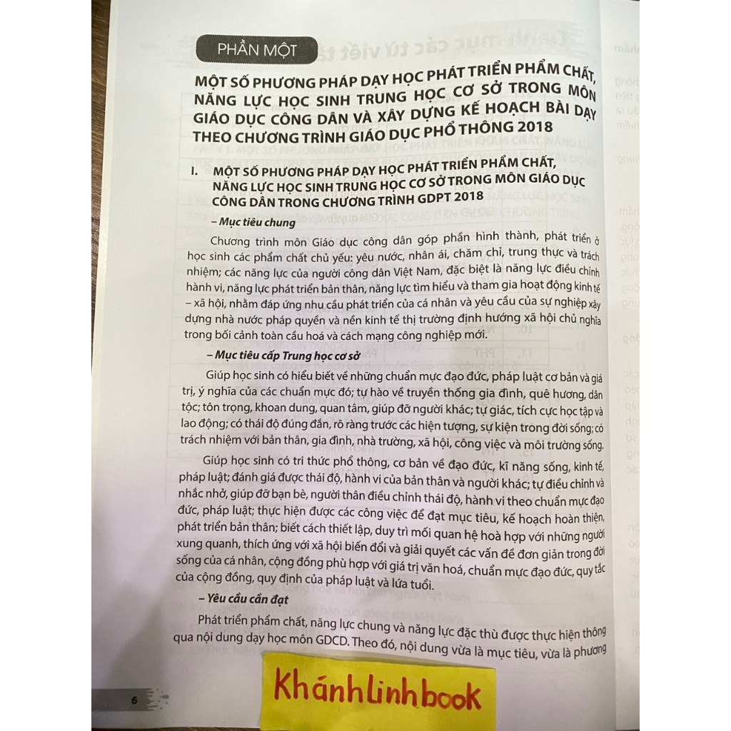 Sách - Kế Hoạch Bài Dạy Môn Giáo Dục Công Dân Lớp 6