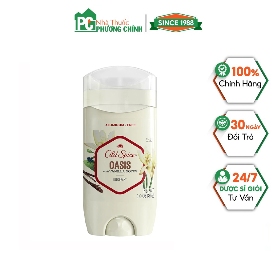 Lăn Khử Mùi Old Spice Oasis With Vanilla Notes 85g (Sáp Xanh)