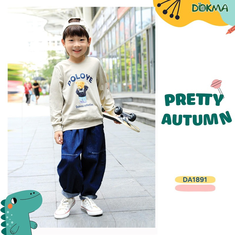 Áo dai tay bé trai DOkma DA1891 cho bé từ 2-6 tuổi