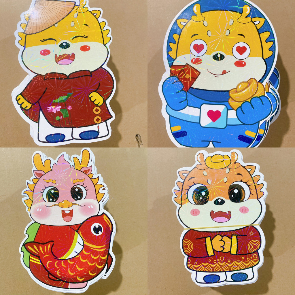 Bao Lì Xì Chibi Hình Rồng - Giáp Thìn 2024 Siêu Đáng Yêu