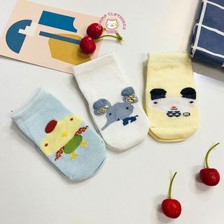 Set 3 đôi tất chống trượt Pony Kid dày dặn cho bé từ 0-3 tuổi