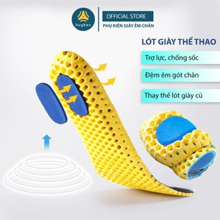Lót giày thể thao cao su tổ ong 3 lớp bảo vệ gót chân, thoáng khí - buybox - BBPK132