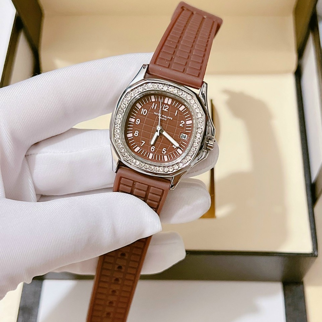 ĐỒNG HỒ NỮ PATEXX PHILIPP VIỀN ĐÁ MẶT VUÔNG DÂY SILICON SIÊU MỀM,BẢO HÀNH 6 THÁNG