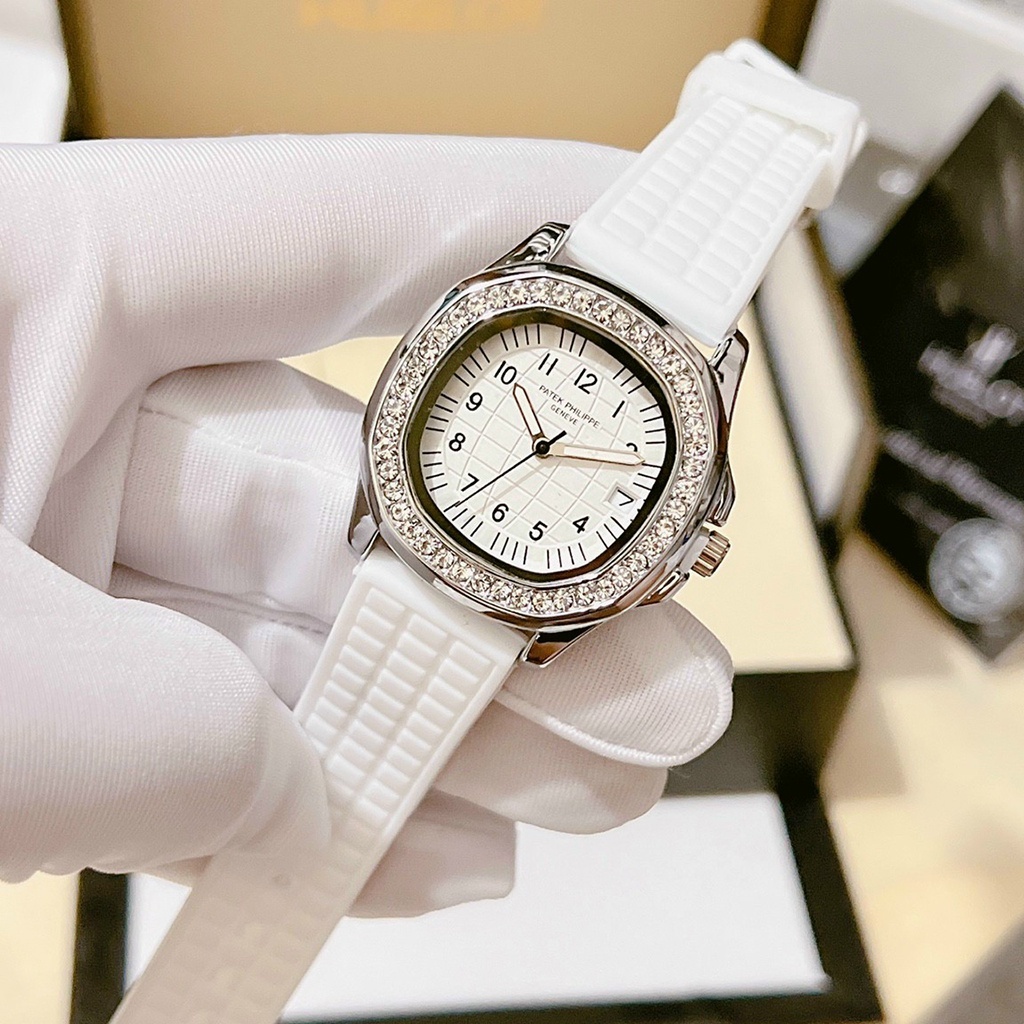 ĐỒNG HỒ NỮ PATEXX PHILIPP VIỀN ĐÁ MẶT VUÔNG DÂY SILICON SIÊU MỀM,BẢO HÀNH 6 THÁNG