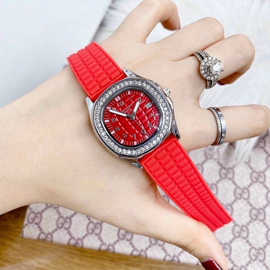 ĐỒNG HỒ NỮ PATEXX PHILIPP VIỀN ĐÁ MẶT VUÔNG DÂY SILICON SIÊU MỀM,BẢO HÀNH 6 THÁNG